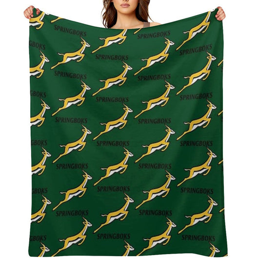Springboks - The South Africa National Rugby Union Team Throw Blanket