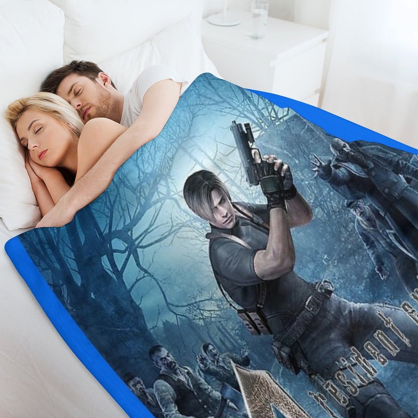 Resident Evil 4 Leon Throw Blanket