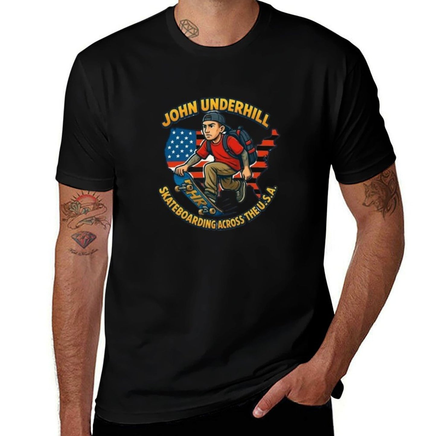 John Underhill Skateboarding Across The USA  Breathable T-Shirt