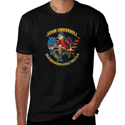 John Underhill Skateboarding Across The USA  Breathable T-Shirt