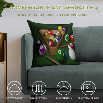 Billiards Soft Bedroom Essential Throw Pillow