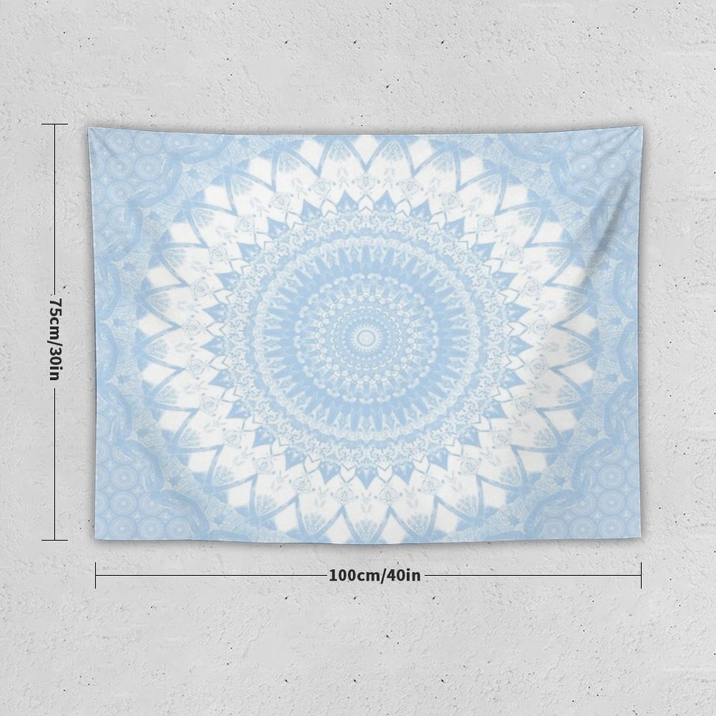 Baby Blue Boho Mandala Tapestry