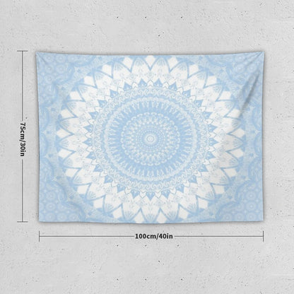 Baby Blue Boho Mandala Tapestry