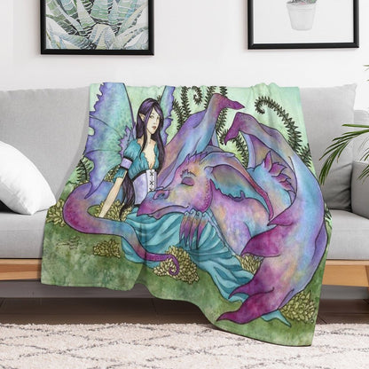 Let Sleeping Dragons Lie Throw Blanket
