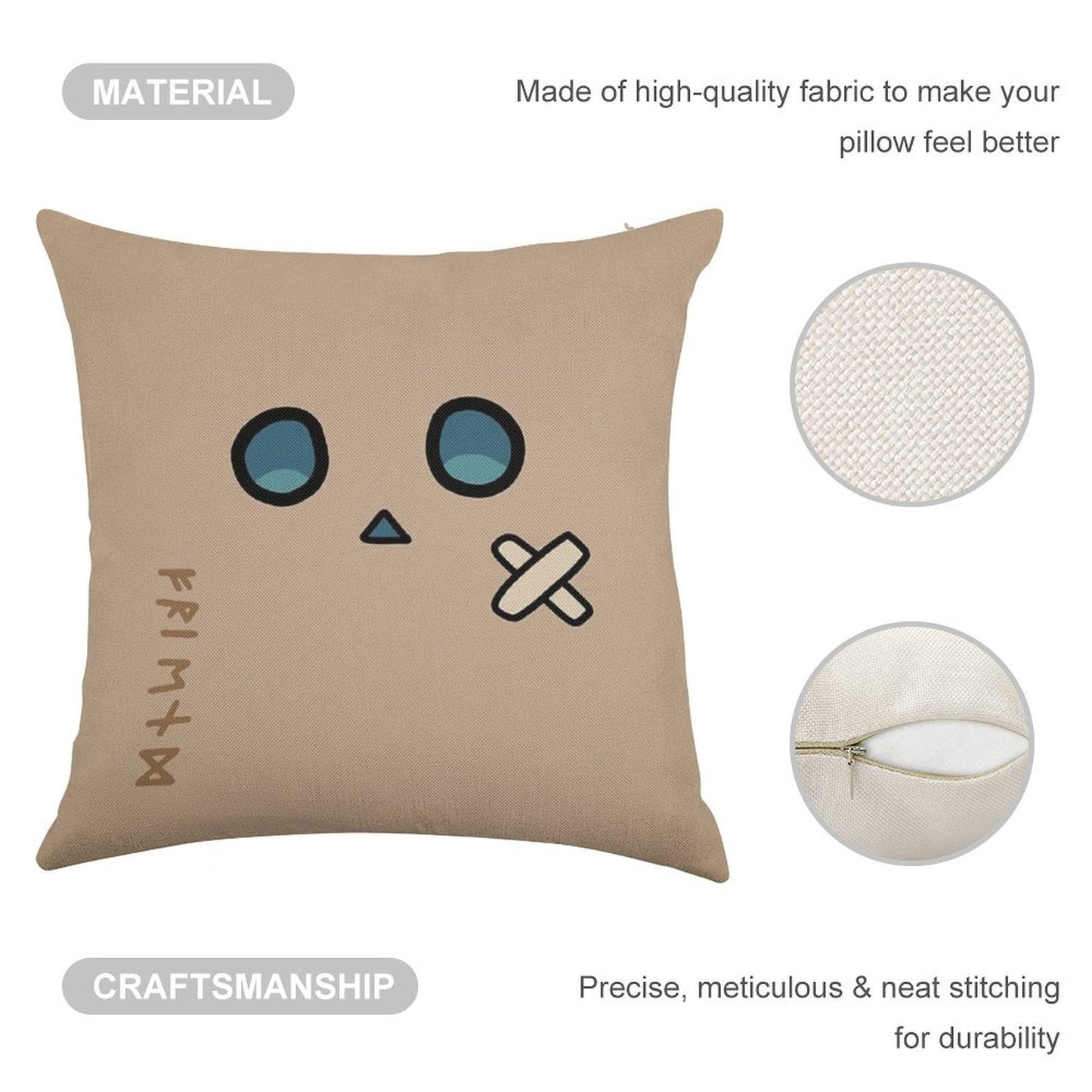 Friend - Nanashi Mumei Mascot △ - Hololive #HoloCouncil Linen Throw Pillow Cover