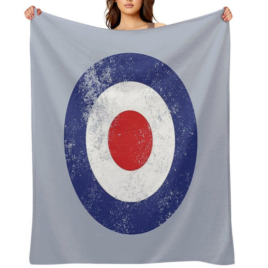 RAF Type D Roundel - Mod Target Logo Throw Blanket