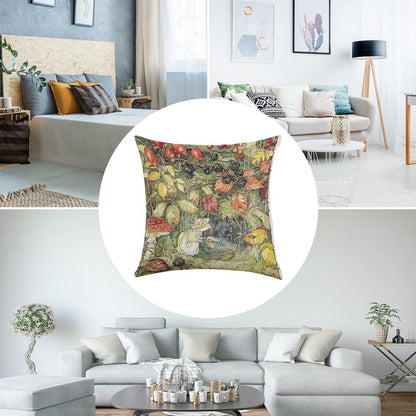 Primrose at The Entrance to The Tunnels Linen Throw Pillow Cover