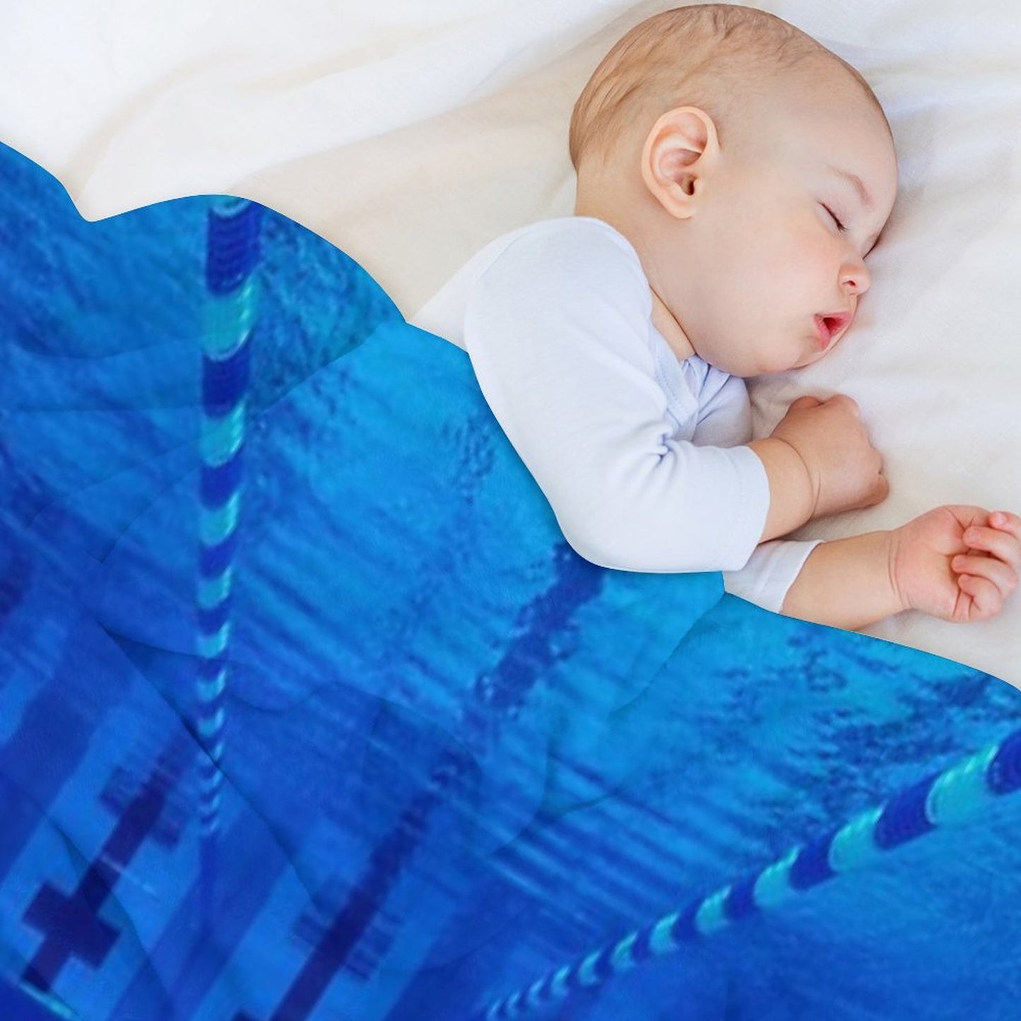 Beautiful Underwater Pool View - Swimming Pool Photography Throw Blanket