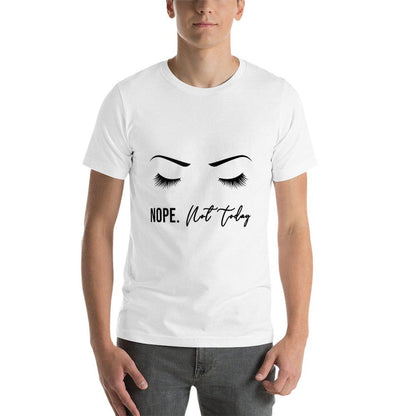 Nope Not Today for Women  Cute Woman Girl Funny  Rolled Sleeves T-Shirt