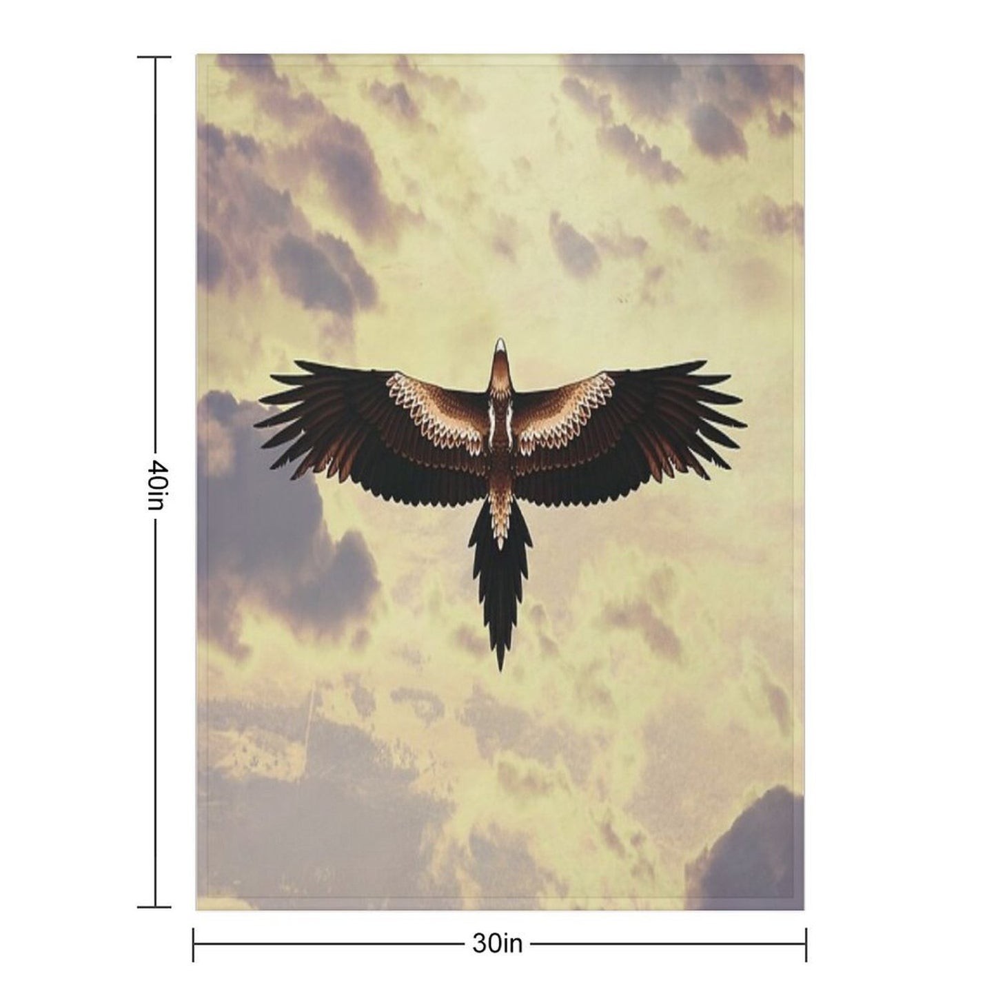 Wedge-Tailed Eagle - Australian Bird Throw Blanket