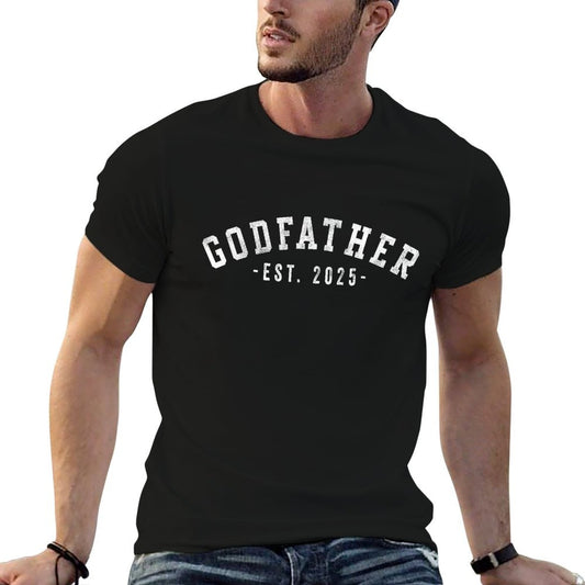 Godfather 2025 Godfather To Be Gifts Classic Bold Font T-Shirt