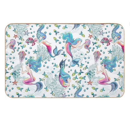 Modern Mermaid Toile Bath Mat