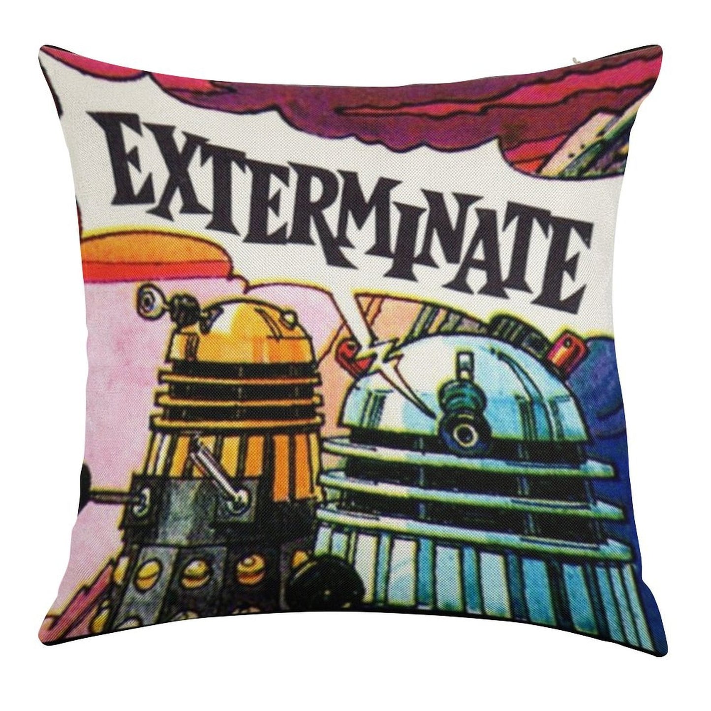 EXTERMINATE! Linen Throw Pillow Cover