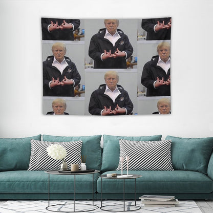 Donald Trump Suwoo Gang Sign Tapestry