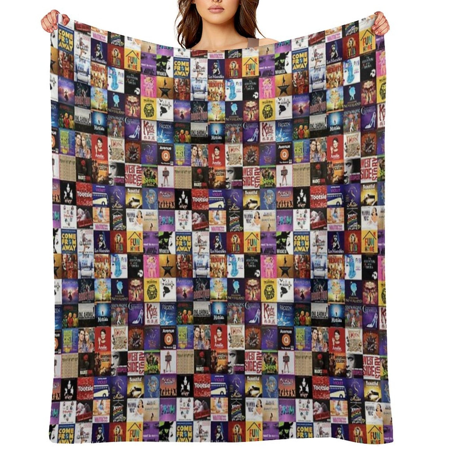 Musicals Collage Throw Blanket