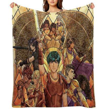 Percy Jackson Stained Glass Throw Blanket