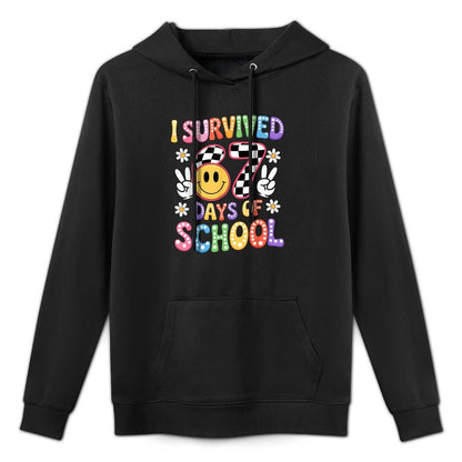 I Survived 67 Days of School Funny 67 Teachers Students Meme Casual Wear Hoodie