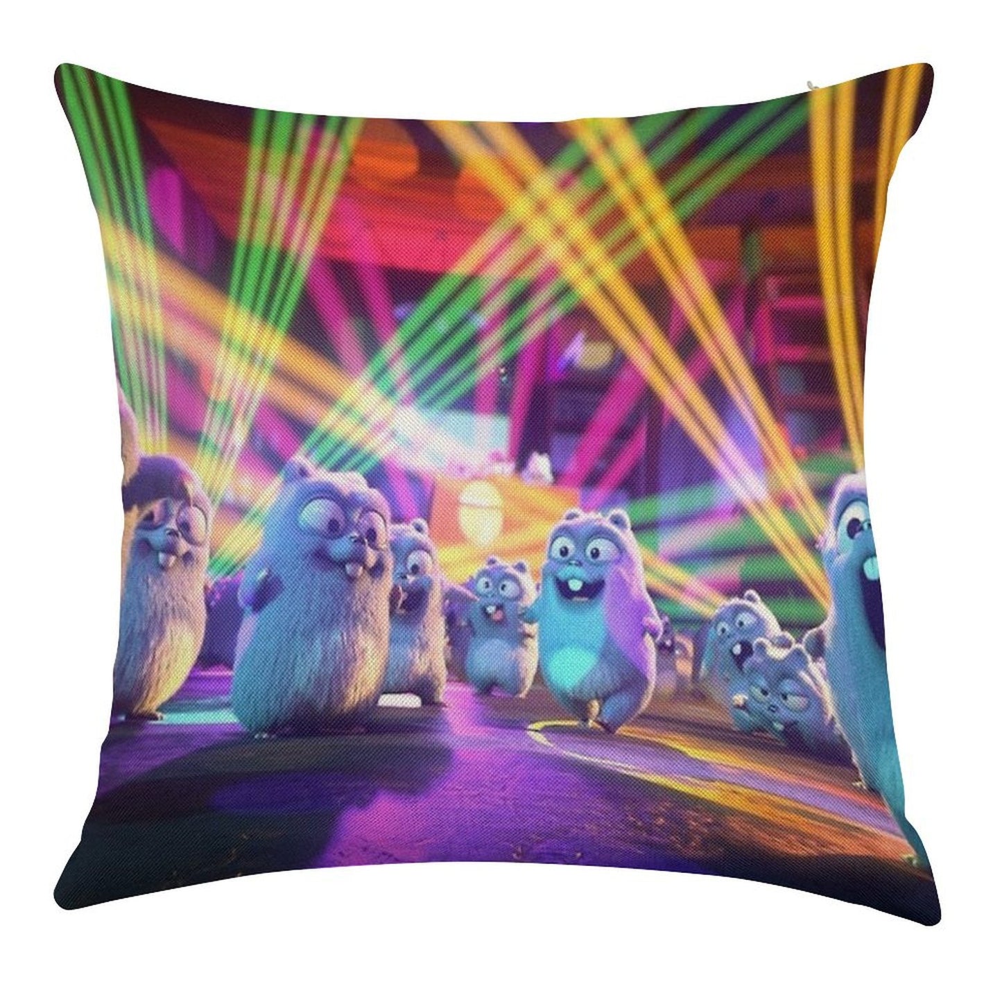 Lemmings Party Linen Throw Pillow Cover