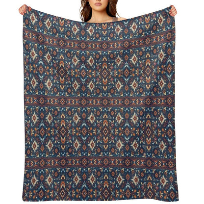 American Indian Fabric Throw Blanket