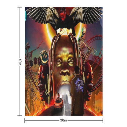 Astroworld Art Throw Blanket