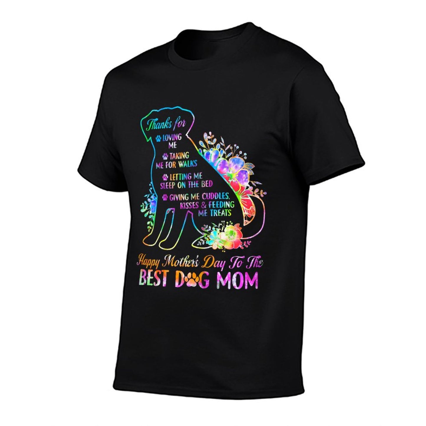 Happy Mother&#39;s Day Tie Dye To The Best Dog Mom Mothers Day T-Shirt