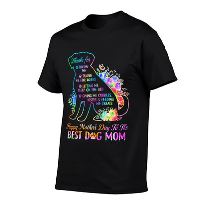 Happy Mother&#39;s Day Tie Dye To The Best Dog Mom Mothers Day T-Shirt