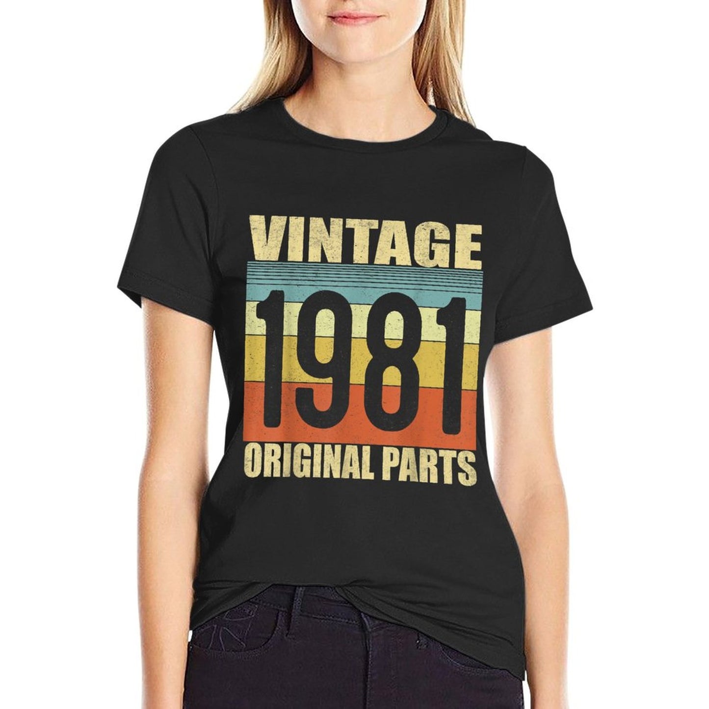 Vintage 1981 40th Birthday Gift Men Women 40 Years Old  Wrinkle-resistant T-Shirt