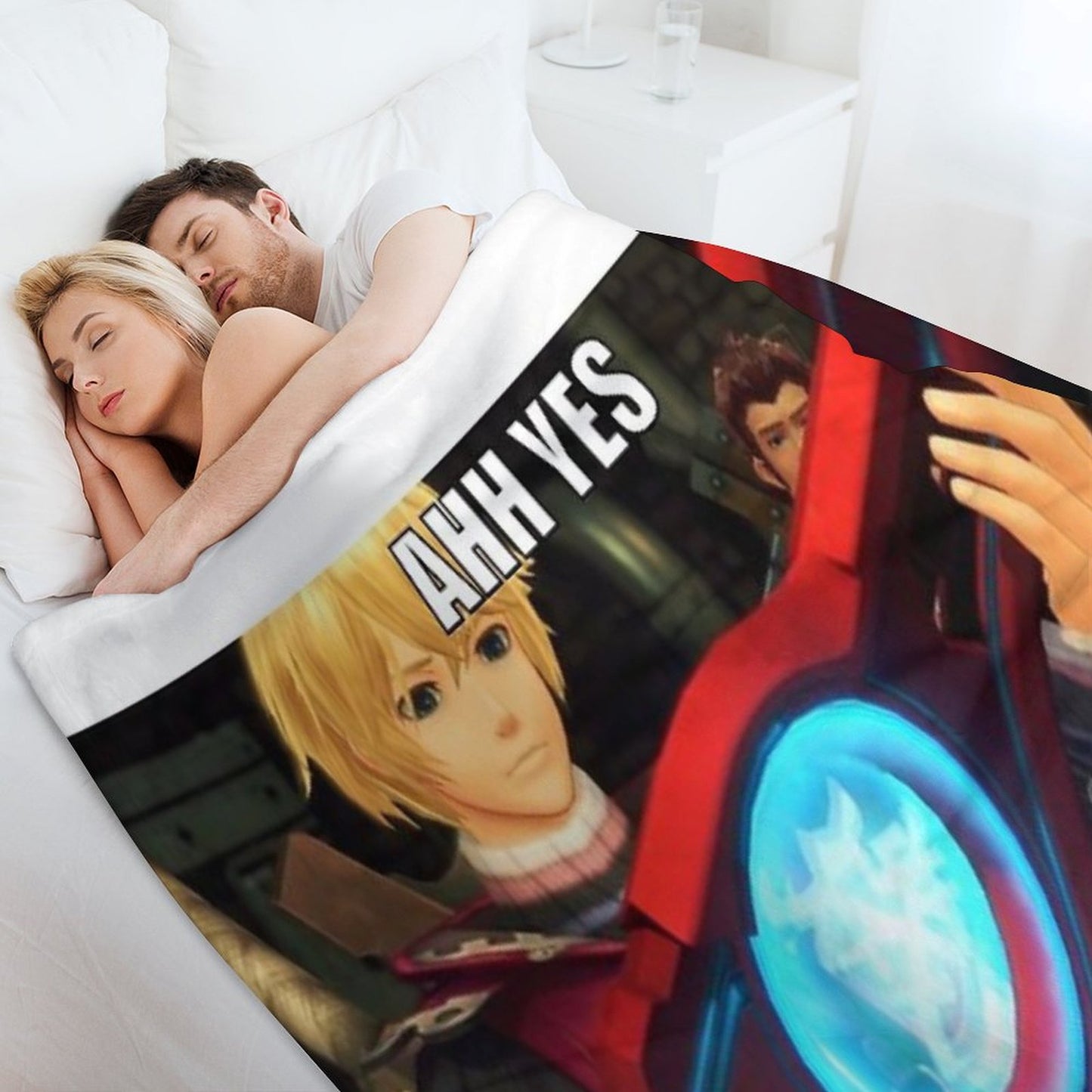 Ahh Yes, The Xenoblade Throw Blanket