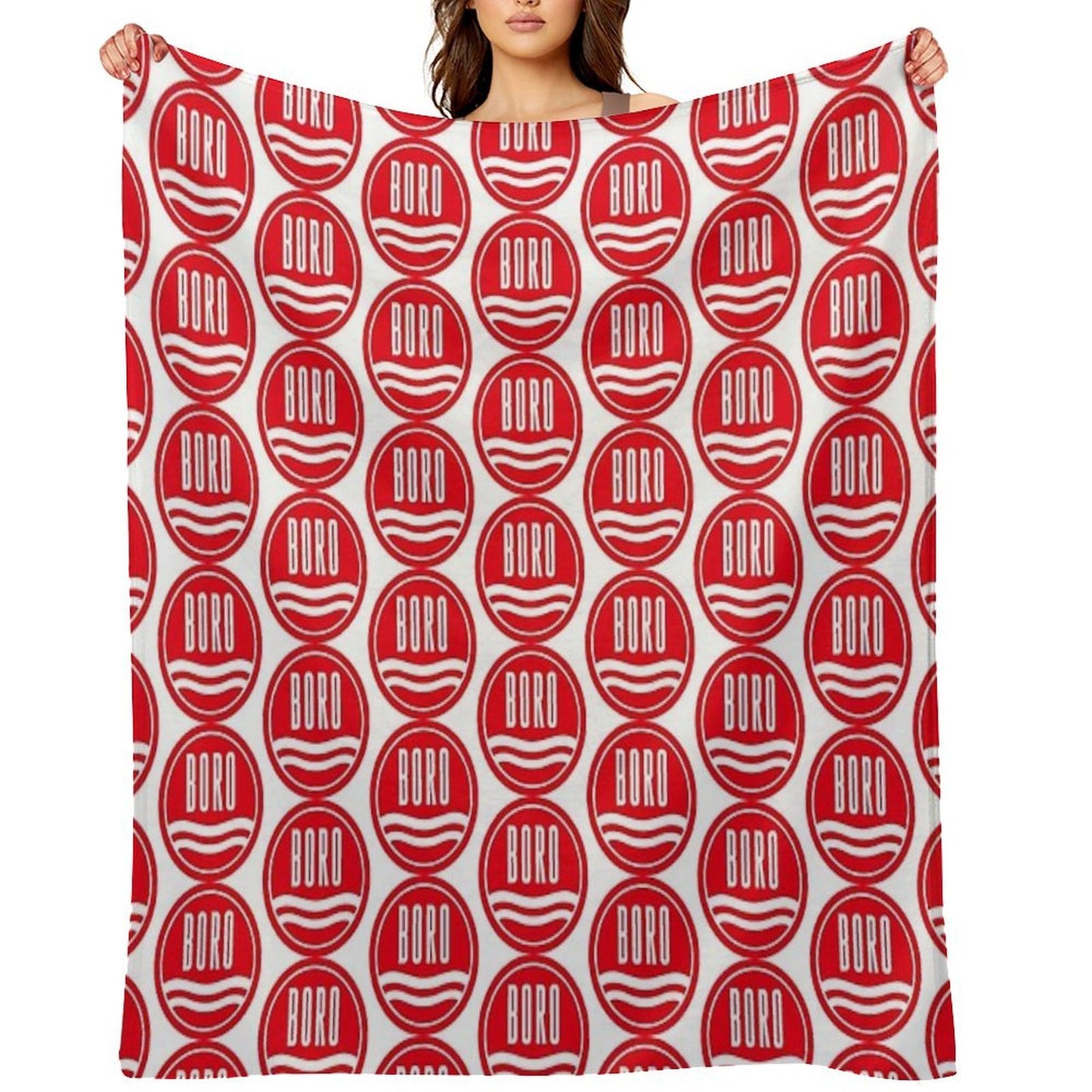 The Imperial Power of The Boro Red Throw Blanket
