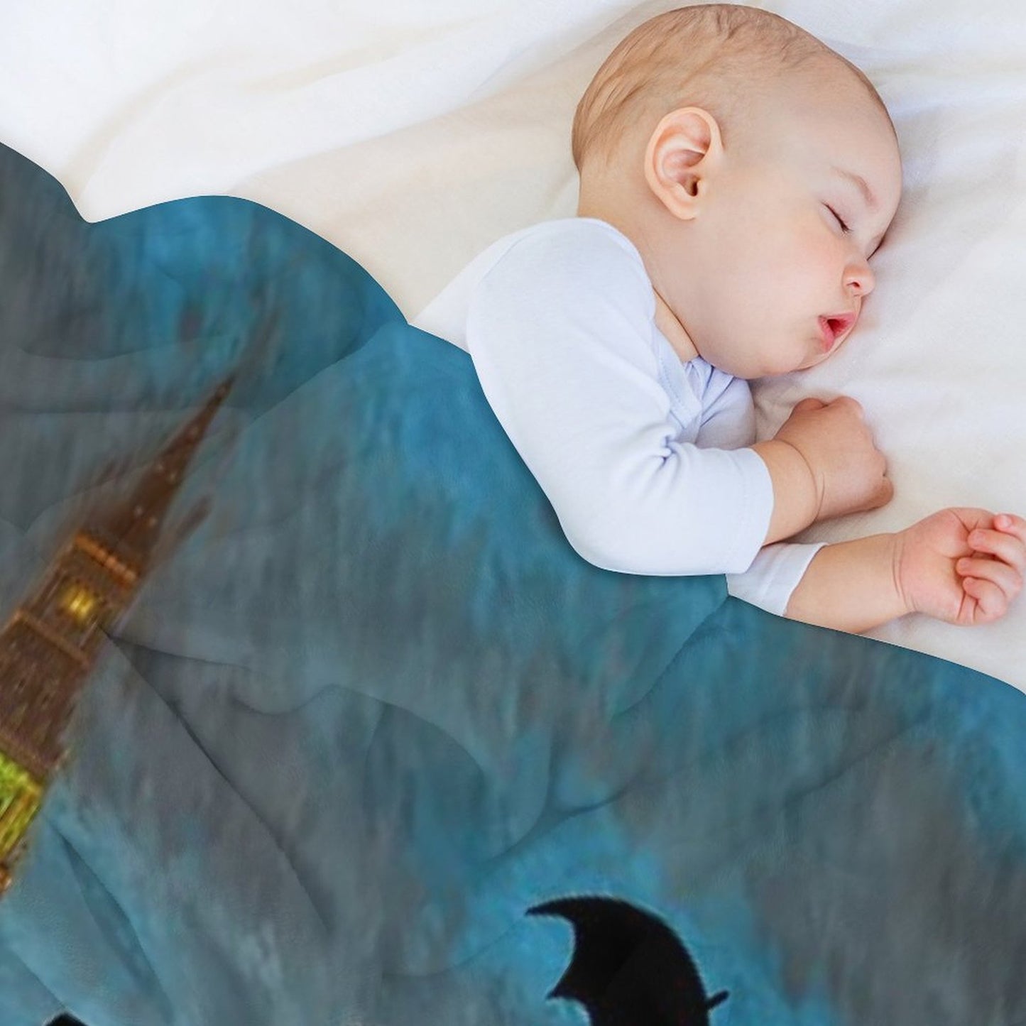 Magical Nanny Over London Throw Blanket