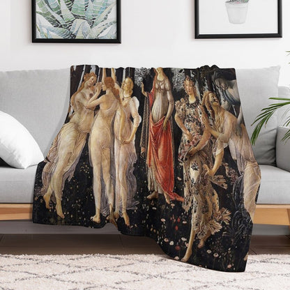 Sandro Botticelli - Primavera Throw Blanket