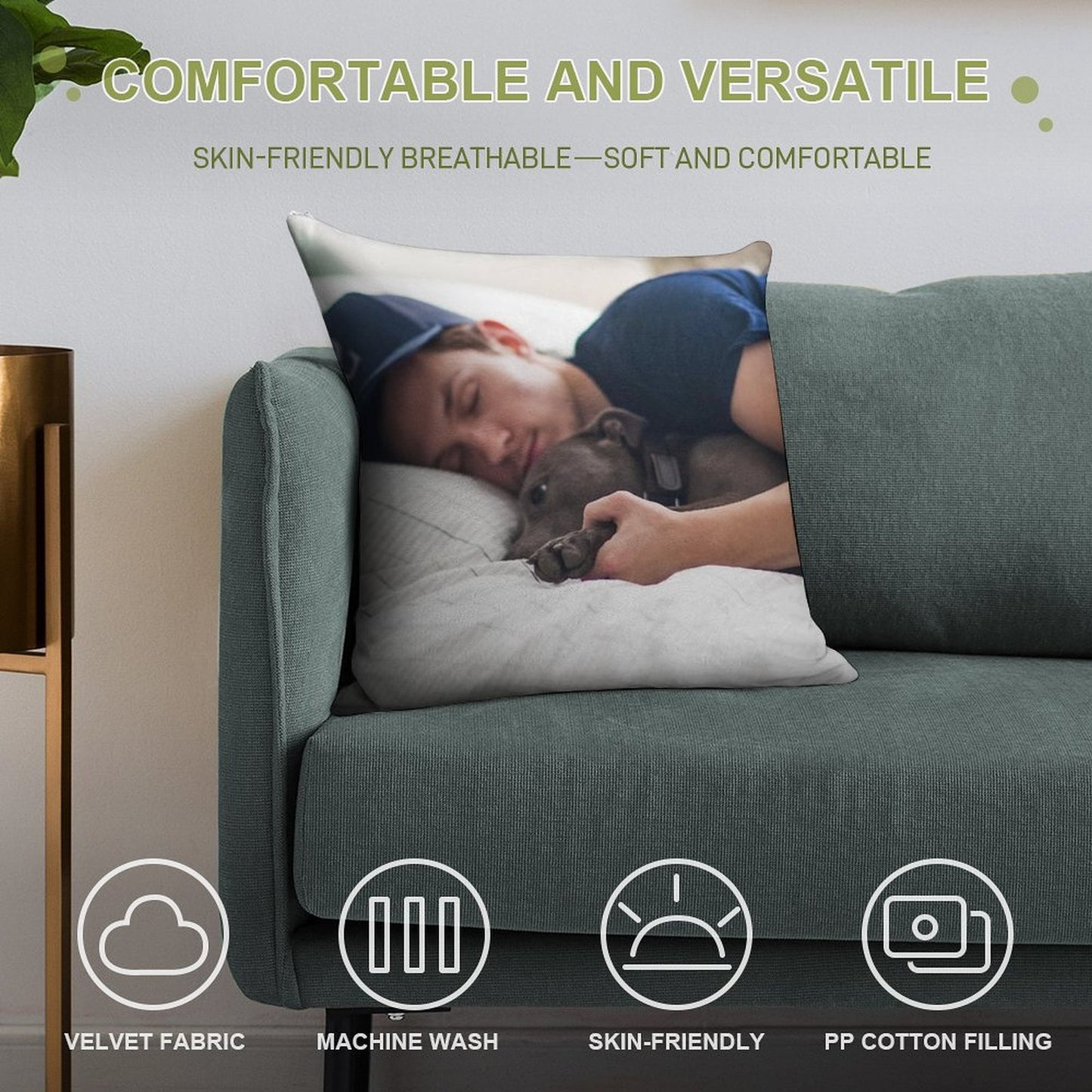 Tom Holland with Tessa Soft High-Density Material Throw Pillow