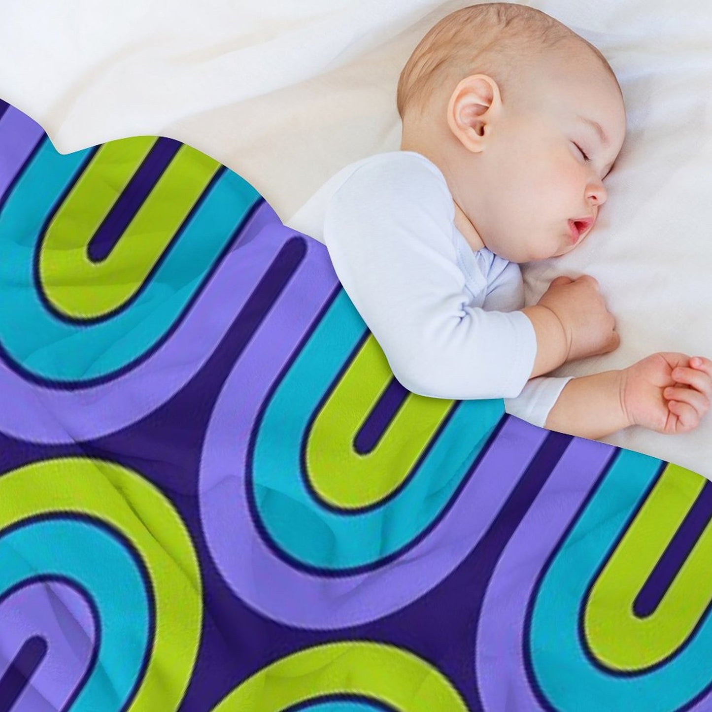 Retro Geometric Gradient Design 841 Throw Blanket