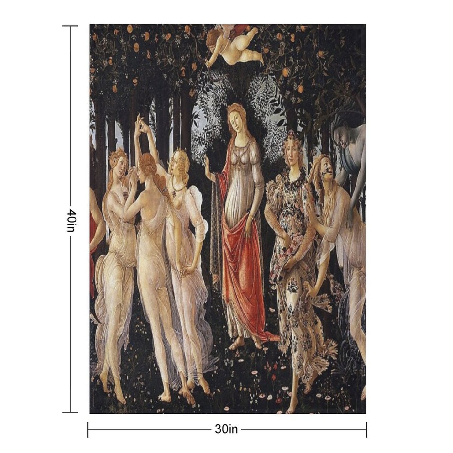 Sandro Botticelli - Primavera Throw Blanket