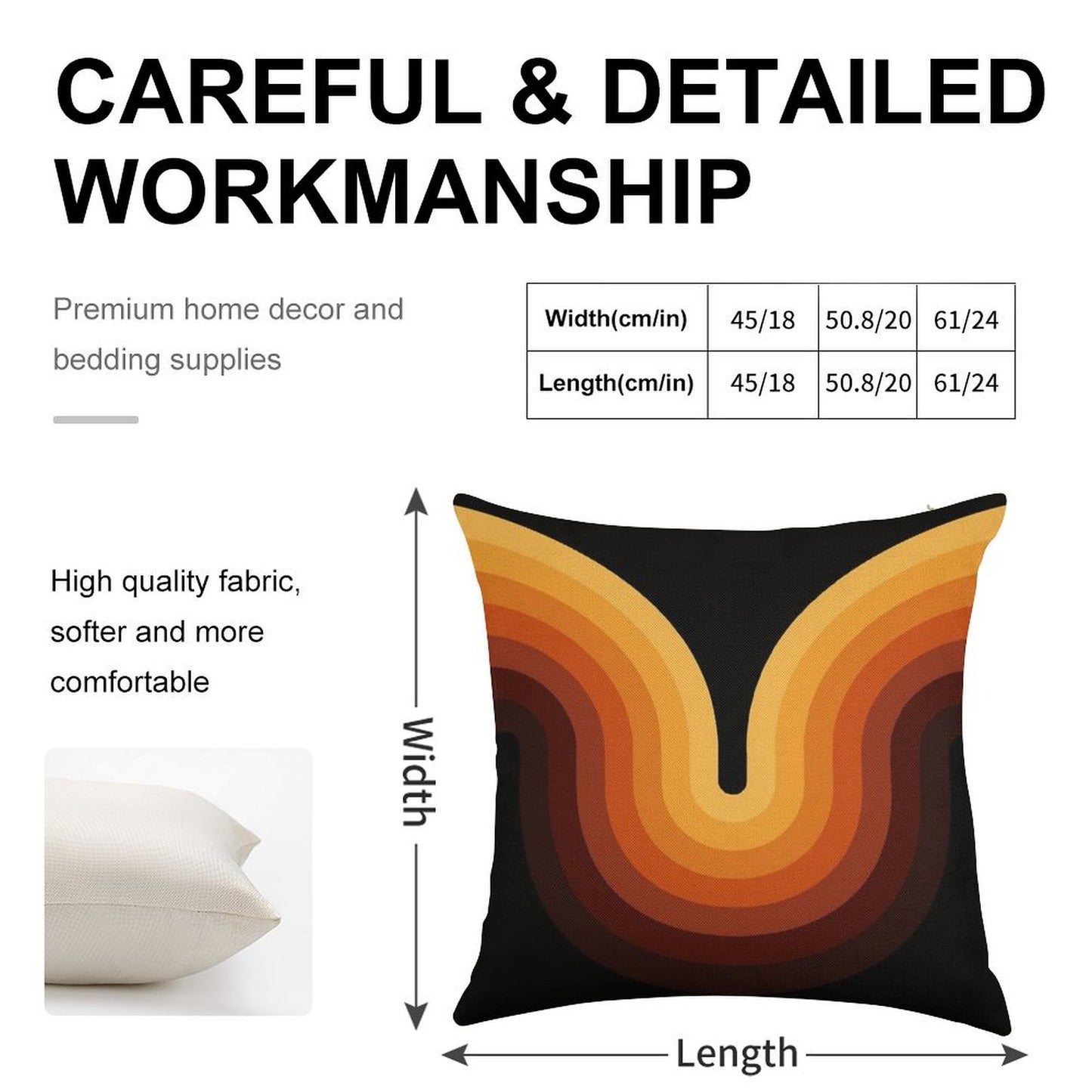 Retro Wave Linen Throw Pillow Cover