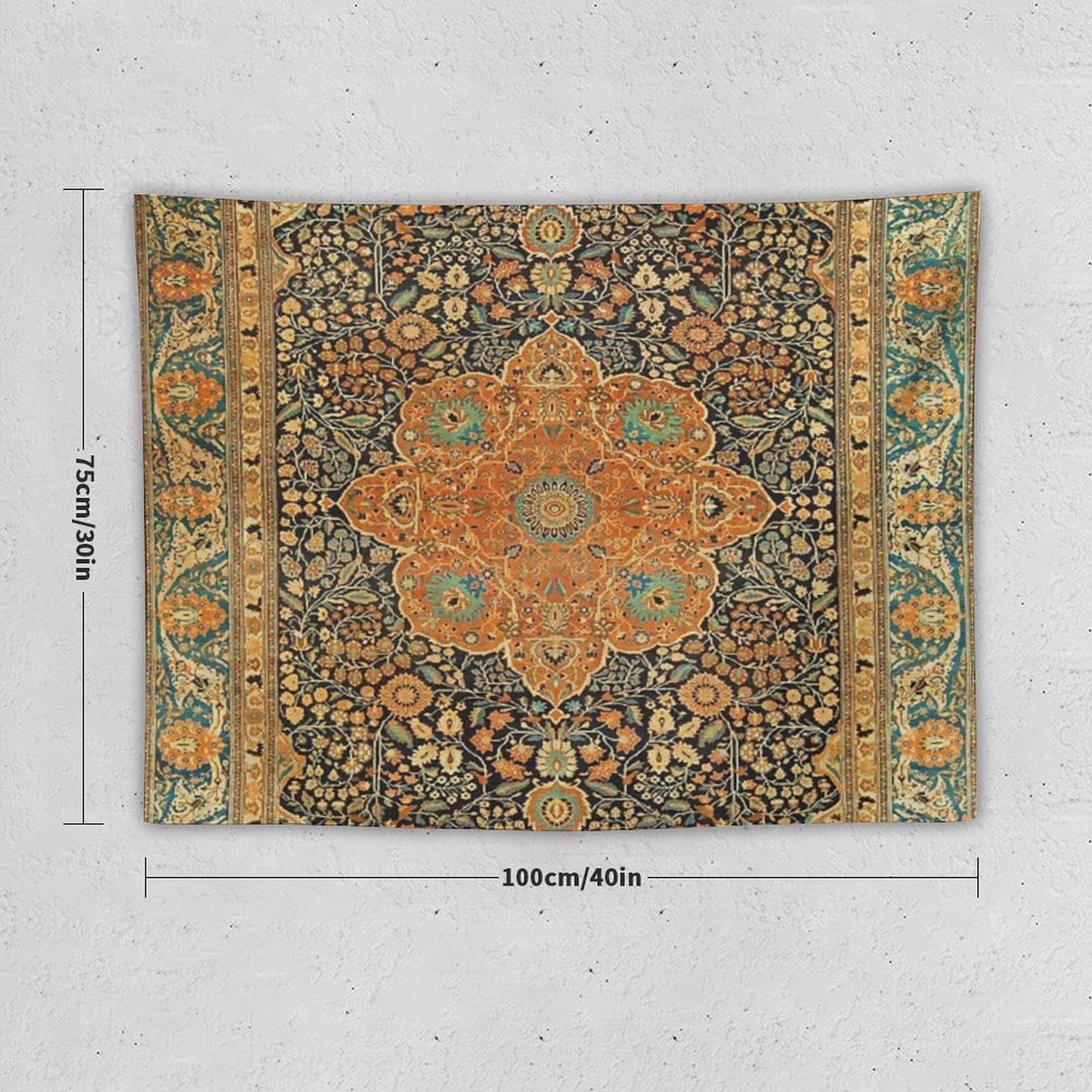 Antique Mohtashem Kashan Persian Rug Print Tapestry