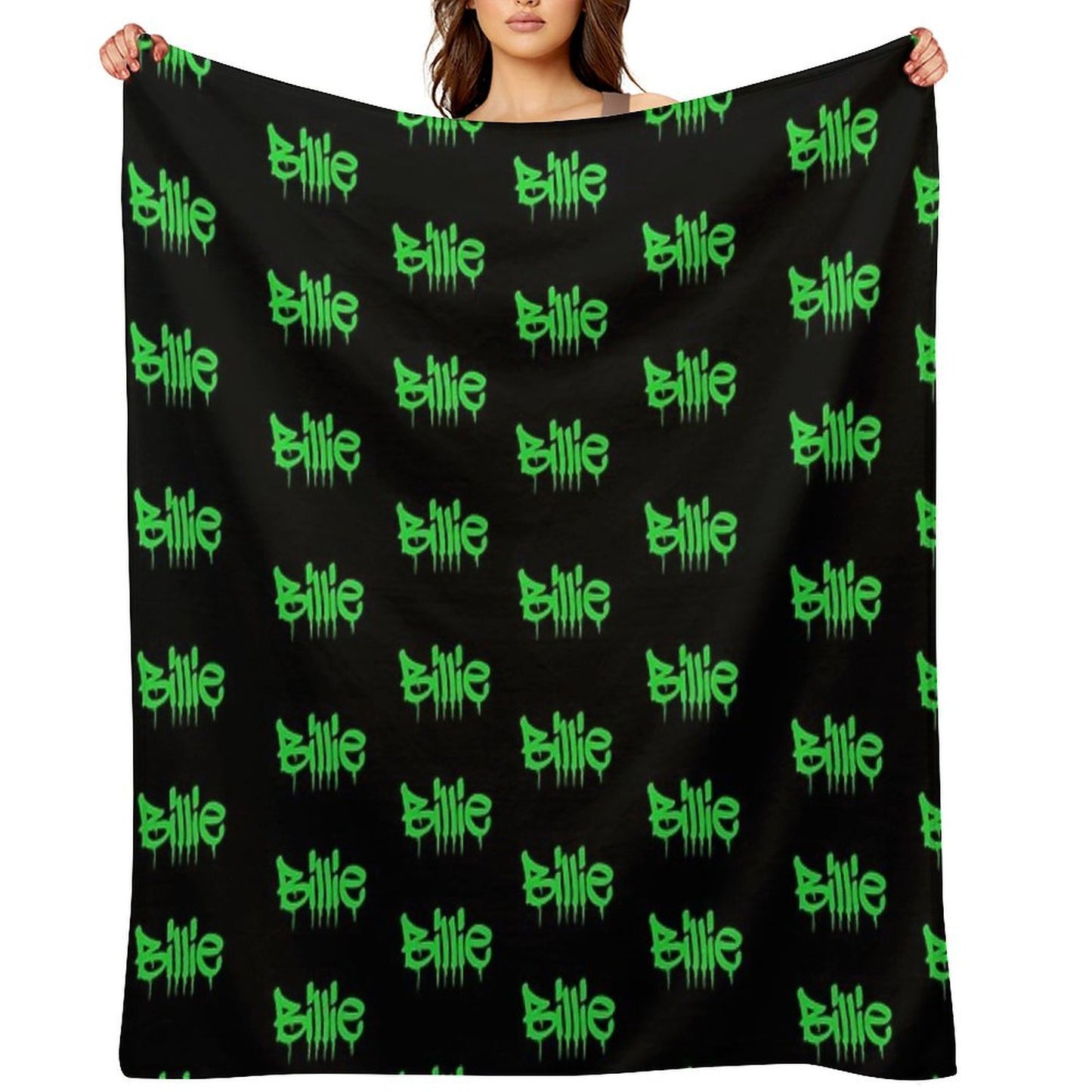 Billie Black&green Throw Blankets Throw Blanket
