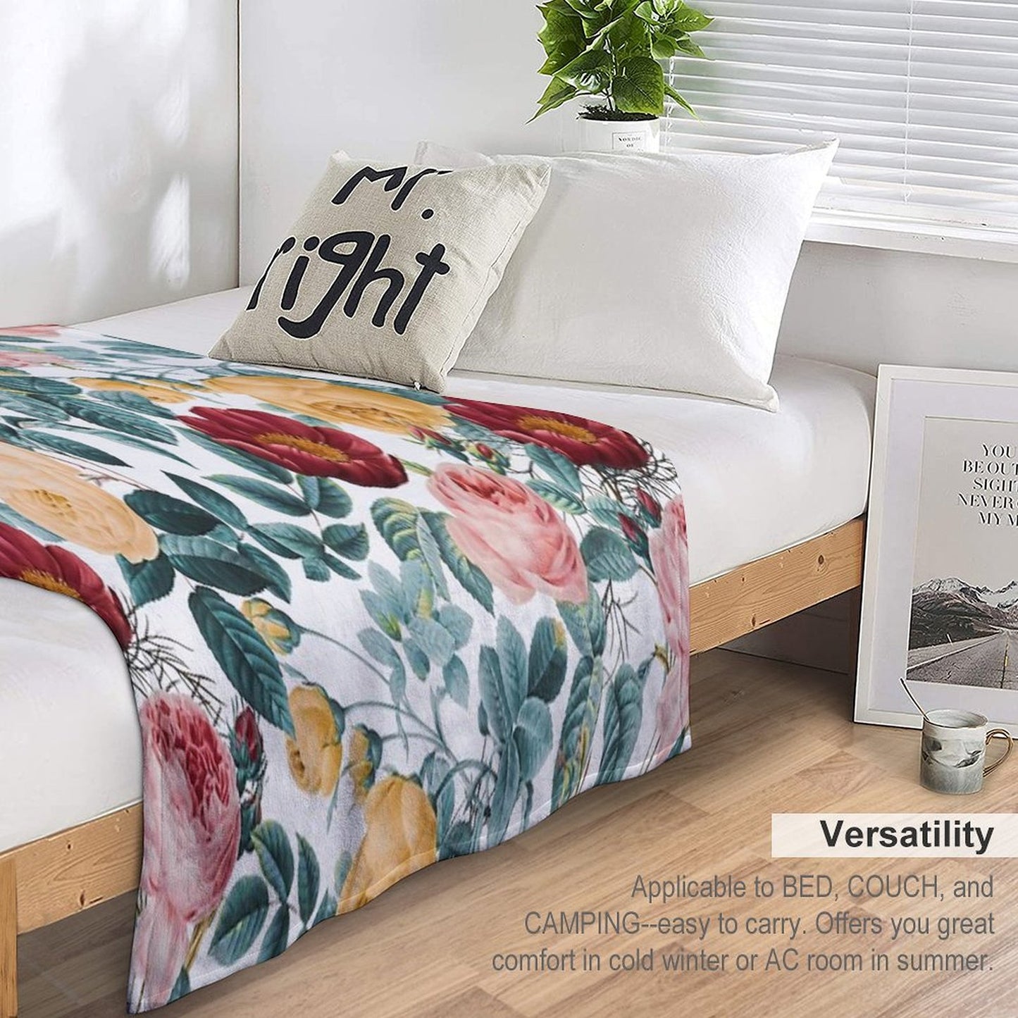 Vintage Garden VI Throw Blanket