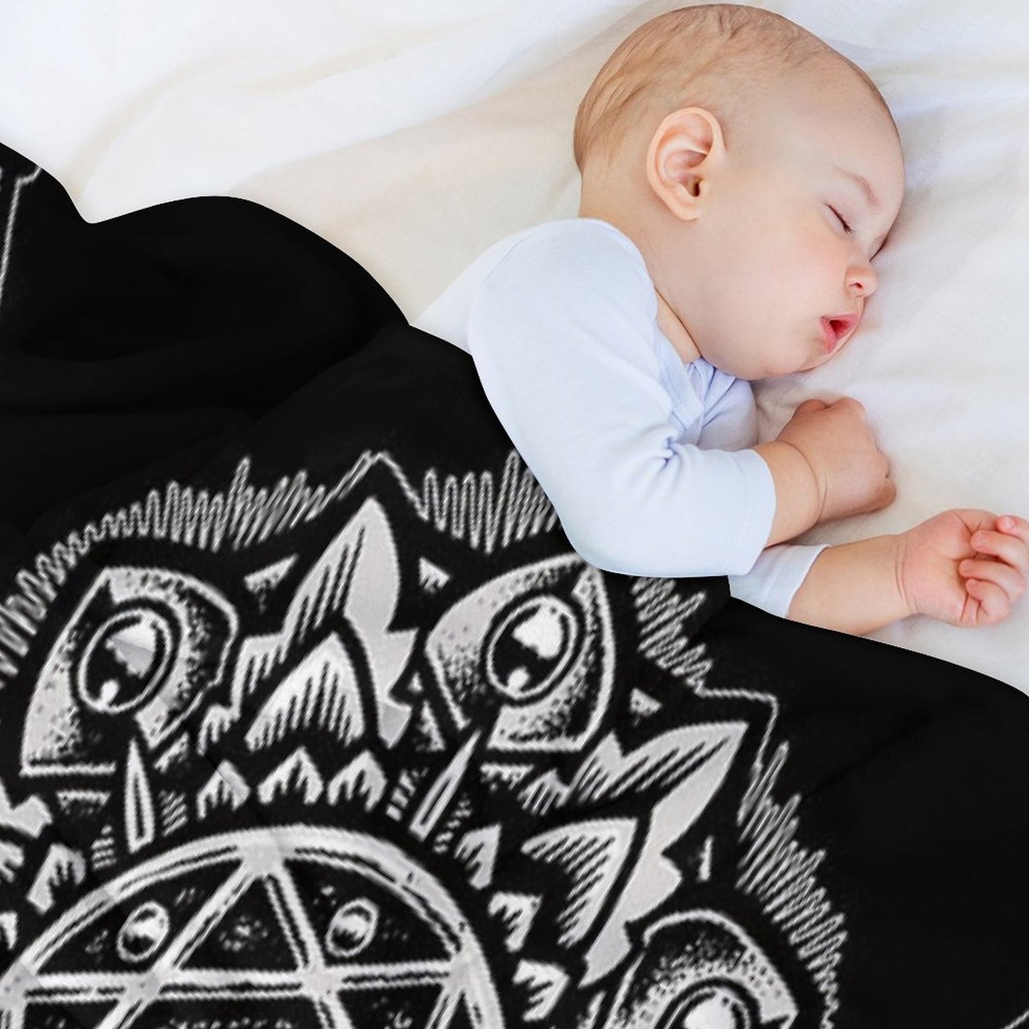 Eye of God Flower Mandala Throw Blanket