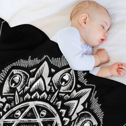 Eye of God Flower Mandala Throw Blanket