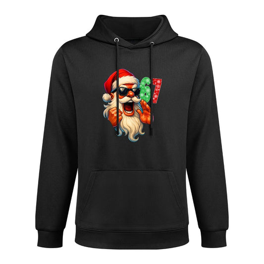 Xmas Santa Says Six Seven Bruh 67 Meme Funny Christmas Moisture-Wicking Hoodie