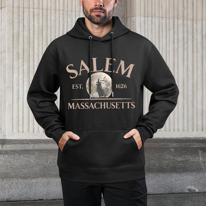 Salem Est 1626 Massachusetts Halloween Witch Spooky Season Versatile Streetwear Hoodie