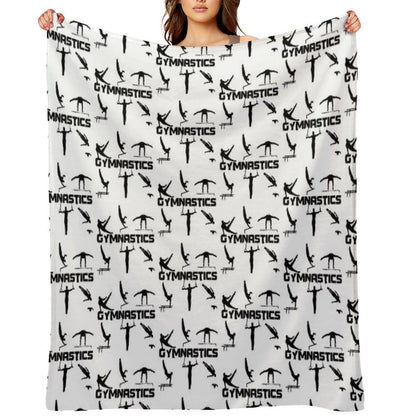 Gymnast, Gymnastics - Men's And Boys Gymnastics Throw Blanket