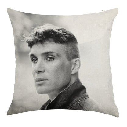 Cillian Murphy Linen Throw Pillow Cover