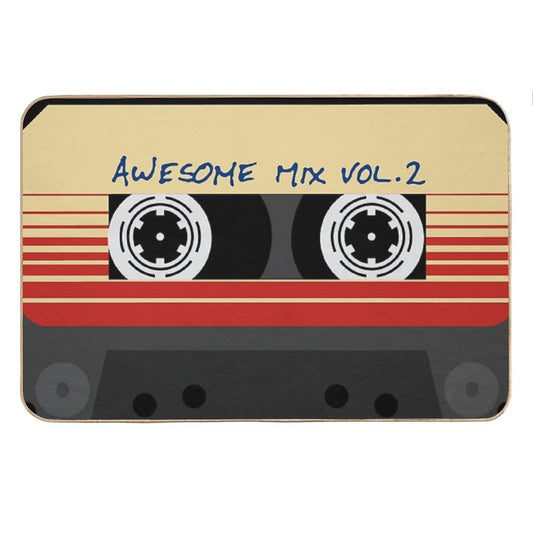Awesome, Mixtape Vol 2, Cassette, Retro, Bath Mat