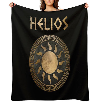 Helios Greek God of The Sun Ancient Symbol Throw Blanket