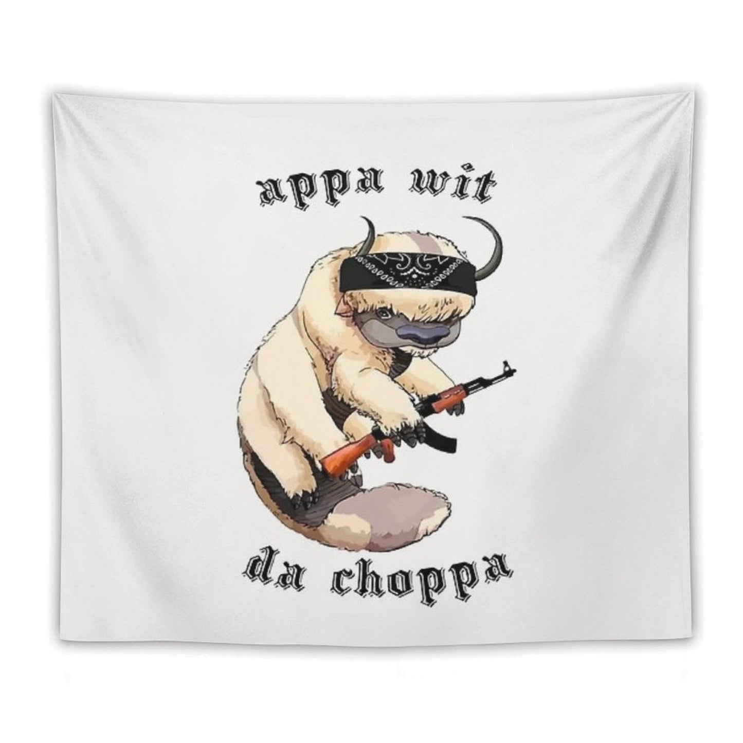 Appa With A Choppa Tapestry Tapestry