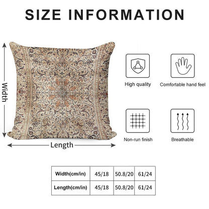 Silk Esfahan Persian Carpet Print Soft Style Accent Throw Pillow