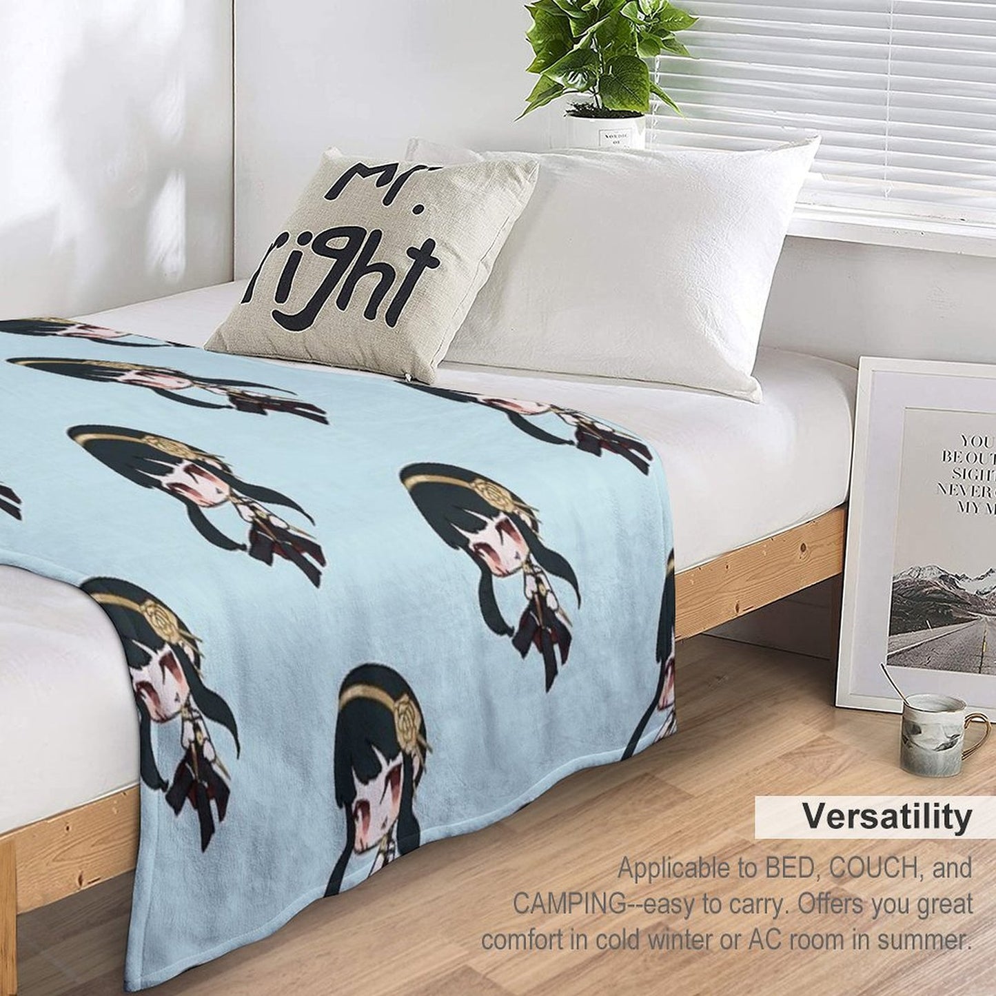 Yor Spy X Family Anime Character Chibi Style Throw Blanket