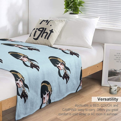 Yor Spy X Family Anime Character Chibi Style Throw Blanket